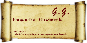 Gasparics Giszmunda névjegykártya